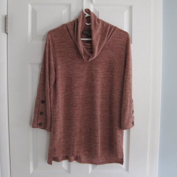 Anthropologie Sunday in Brooklyn Morwenna Hacci Tunic Size S Heathered Rose - Picture 3 of 10